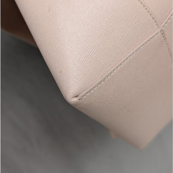 Mansur Gavriel Grained Calfskin Leather Bucket Mini Backpack Rosa - Picture 12 of 13